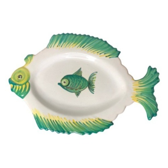 Fratelli Fanciullaccii Fish Shaped Plate Serving Dish Decorative Made in Italy - Picture 1 of 9